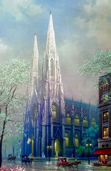St. Patrick's Spring 2005 Seriolithograph on Canvas 25x17 by