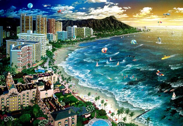 Hawaiian Sunset 2000 - Diamondhead, Oahu Limited Edition Print by Alexander Chen