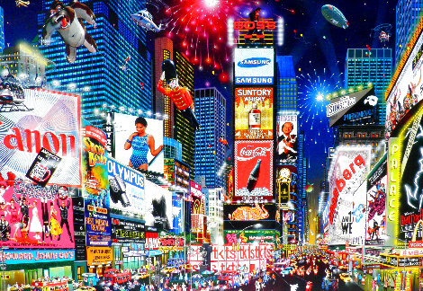 Times Square Parade 2007 Embellished - Huge - New York Limited Edition Print - Alexander Chen