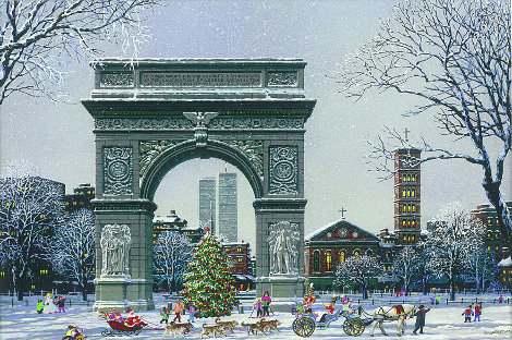 Washington Square Park 2015 Embellished - New York - NYC Limited Edition Print - Alexander Chen