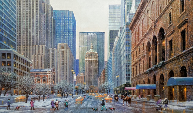 Times Square Parade 2007 Embellished Giclee 25x36 by Alexander