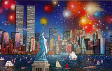 Manhattan Celebration, New York 2006 Embellished Limited Edition Print - Alexander Chen Manhattan Celebration, New York 2006 Embellished Limited Edition Print - Alexander Chen