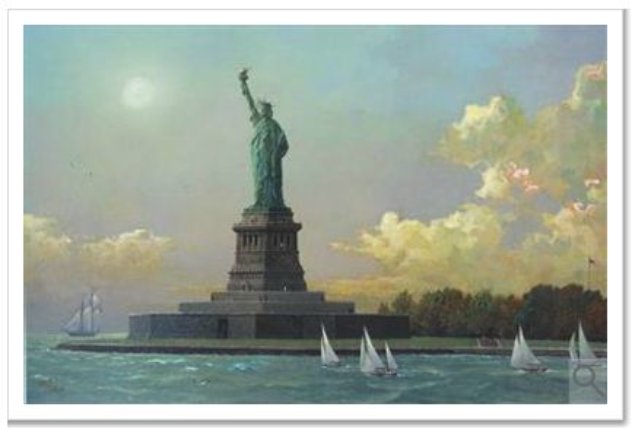Liberty Island  Statue of Liberty  2013 Embellished - New York - NYC Limited Edition Print by Alexander Chen