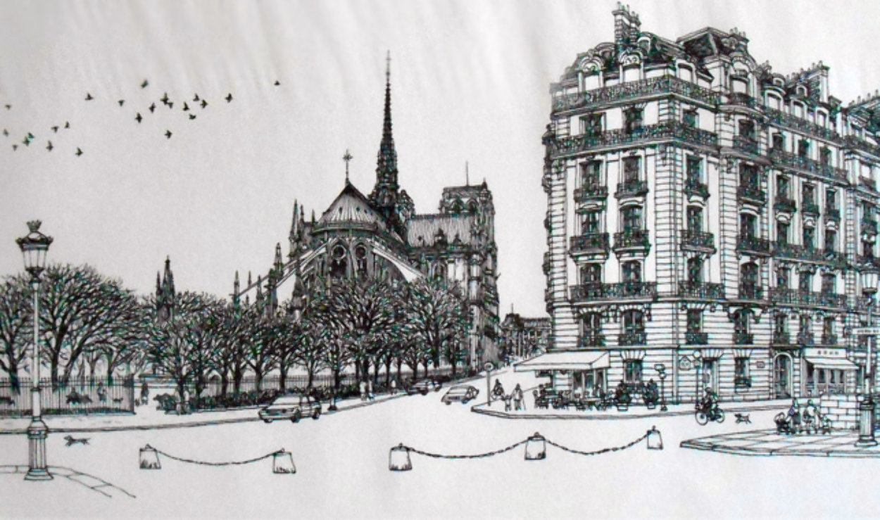 Notre Dame Winter Remarque 2008 Limited Edition Print by Alexander Chen Notre Dame Winter Remarque 2008 Limited Edition Print by Alexander Chen