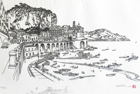 Amalfi Italy  w Remarque 2008 Limited Edition Print - Alexander Chen
