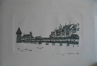 Chapel Bridge Lucerne w remarque 2008 Limited Edition Print by Alexander Chen - 2 Chapel Bridge Lucerne w remarque 2008 Limited Edition Print by Alexander Chen - 2