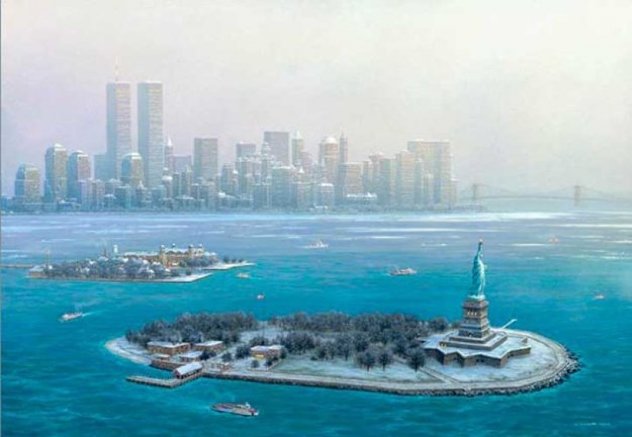 New York Gateway, Winter 2003 - NYC - Twin Towers Limited Edition Print by Alexander Chen