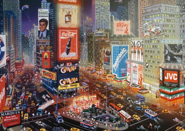 An Evening in Time Square Embellished 2013 Limited Edition Print by Alexander Chen