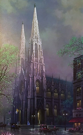 St. Patrick's Spring, New York  2005 Embellished - NYC Limited Edition Print - Alexander Chen
