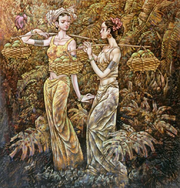Sway Back and Forth 2009 56x55 - Huge Original Painting by Li Chengzhong Sway Back and Forth 2009 56x55 - Huge Original Painting by Li Chengzhong