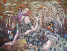 Peacock Spirit 2004 52x52 Huge Works on Paper (not prints) by Li Chengzhong - 1