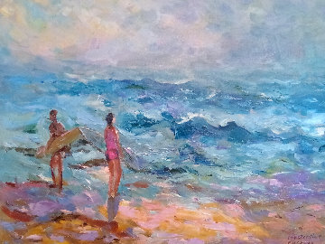 Choppy Seas 2004 34x40 Super Huge Original Painting - Constantine Cherkas Choppy Seas 2004 34x40 Super Huge Original Painting - Constantine Cherkas