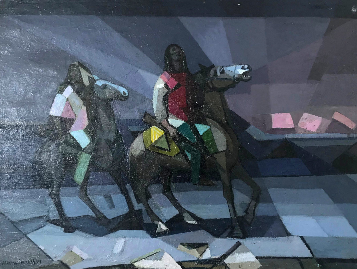 Praying to the Spirit 1977 30x40 Super Huge Original Painting by Constantine Cherkas Praying to the Spirit 1977 30x40 Super Huge Original Painting by Constantine Cherkas