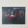 Taos Indian, Two Horses And a Church 30x40 Original Painting by Constantine Cherkas - 2 Taos Indian, Two Horses And a Church 30x40 Original Painting by Constantine Cherkas - 2