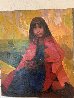 Indian Girl 24x20 Original Painting by Constantine Cherkas - 1