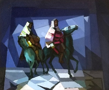 In the Sangre De Cristo 1989 40x23 Original Painting - Constantine Cherkas