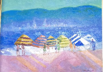 Mediterranean Stripes 2003 33x40 Huge Original Painting - Constantine Cherkas Mediterranean Stripes 2003 33x40 Huge Original Painting - Constantine Cherkas