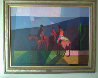 Untitled Riders 1985 33x43 Huge Original Painting by Constantine Cherkas - 1