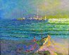 Newport Beach Twilight, California 2004 33x39 Original Painting by Constantine Cherkas - 1