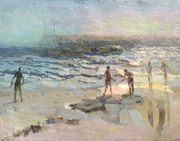 Santa Monica 1977 24x30 Original Painting - Constantine Cherkas Santa Monica 1977 24x30 Original Painting - Constantine Cherkas