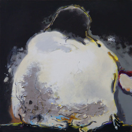White Bag 2009 23x23 Original Painting by Viktor Chernilevsky White Bag 2009 23x23 Original Painting by Viktor Chernilevsky