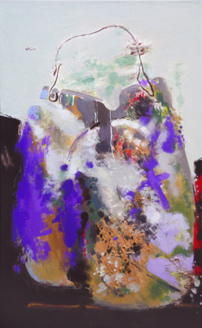 Purple Bag 2008 51x32 Super Huge Original Painting by Viktor Chernilevsky Purple Bag 2008 51x32 Super Huge Original Painting by Viktor Chernilevsky
