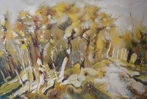 Autumn Alley 51x76 Original Painting by Viktor Chernilevsky Autumn Alley 51x76 Original Painting by Viktor Chernilevsky