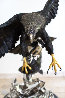 On the Wings of an Eagle Bronze Sculpture 1991 54 in - Blue Chip Sculpture by Chester Fields - 15