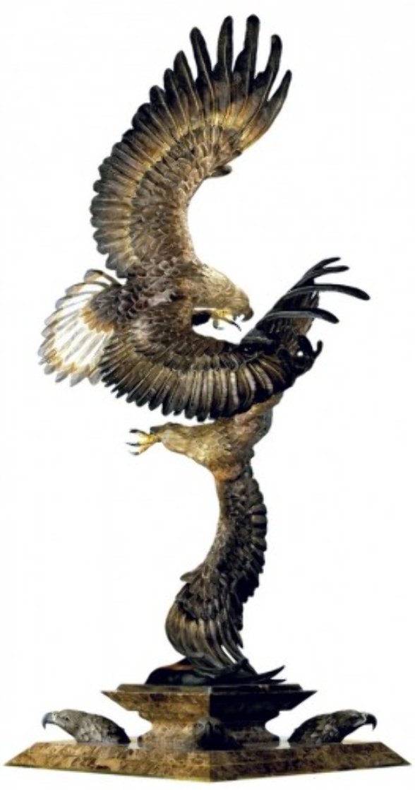 Conflict of the Golden Eagles Bronze Sculpture 1988 60 in Sculpture by Chester Fields Conflict of the Golden Eagles Bronze Sculpture 1988 60 in Sculpture by Chester Fields
