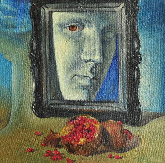 Garnet 1991 16x15 (Early) Original Painting - Michael Cheval Garnet 1991 16x15 (Early) Original Painting - Michael Cheval