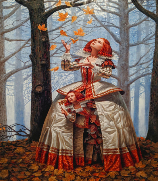 Enigma on Aluminum 46x37.5  2015 Limited Edition Print by Michael Cheval