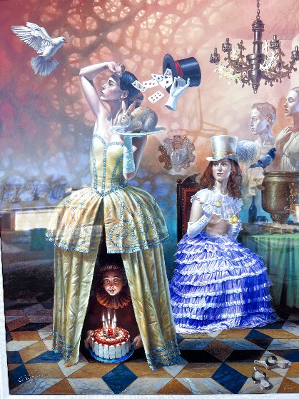 Magician's Birthday Digital Multiple on Aluminum 33x27 by Michael ...