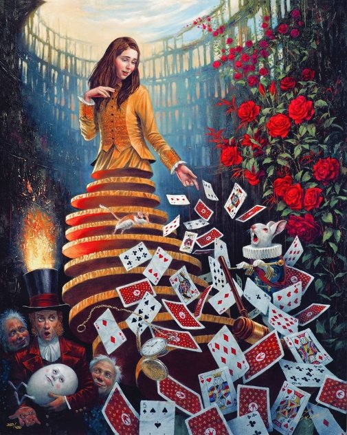 Nothing but a Pack of Cards EA 2017 Limited Edition Print by Michael Cheval