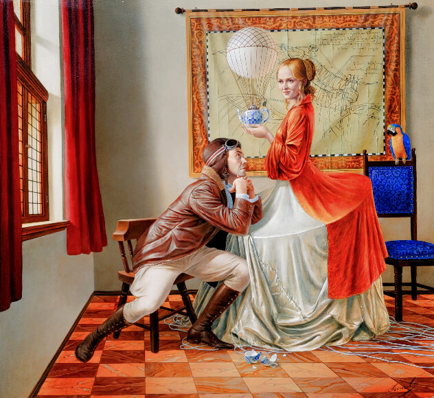 Total Crash II 2019 34x38 Original Painting by Michael Cheval