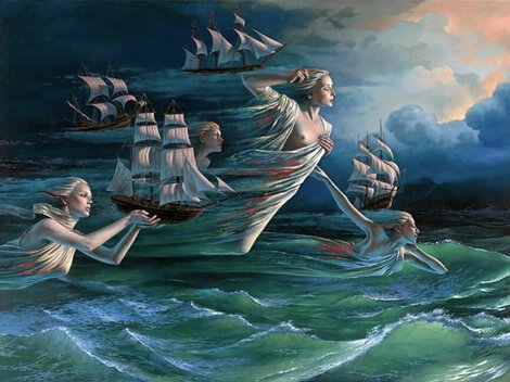 Harbor of Hope - Huge Limited Edition Print - Michael Cheval