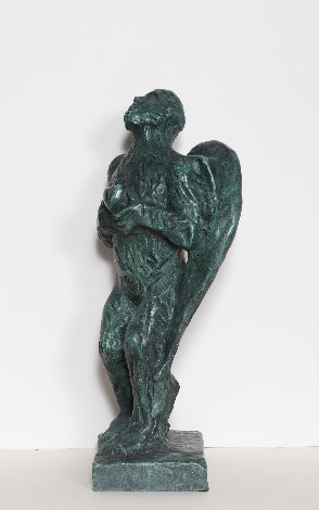 Angel With Heart Bronze Sculpture 22 in Sculpture - Sandro Chia