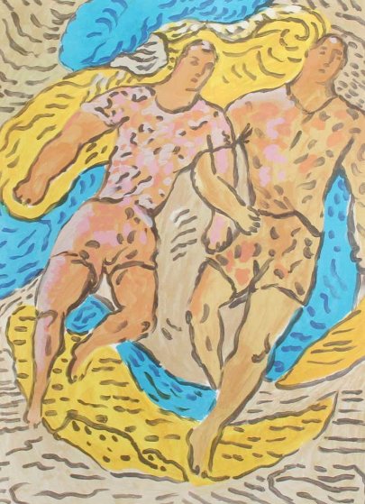 Athletes 1988 Limited Edition Print by Sandro Chia Athletes 1988 Limited Edition Print by Sandro Chia