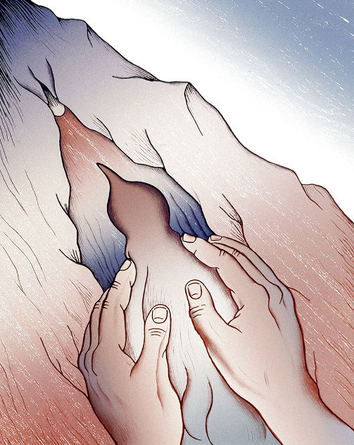 From the Voices from the Song of Songs: My Dove in the Clefts of the Rocks 1998 Limited Edition Print by Judy Chicago