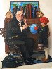Doctor and Doll (After Rockwell's) 2016 41x35 - Huge Original Painting by Charles Bragg (Chick Bragg) - 2