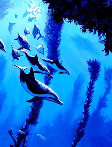 Dolphin School 2002 Limited Edition Print - Charles Bragg (Chick Bragg)