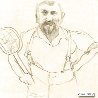 Tennis Gamer 2009 20x17 Drawing by Charles Bragg (Chick Bragg) - 2