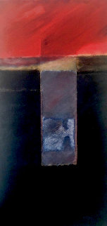 Red, Black And Colors (Sin Titulo) 1978 72x36 Super Huge Original Painting - Wilfredo Chiesa Red, Black And Colors (Sin Titulo) 1978 72x36 Super Huge Original Painting - Wilfredo Chiesa