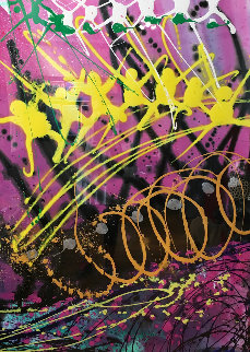 Untitled Painting 1994 64x48 Huge Original Painting - Dale Chihuly