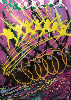 Untitled Painting 1994 64x48 Super Huge Original Painting - Dale Chihuly Untitled Painting 1994 64x48 Super Huge Original Painting - Dale Chihuly