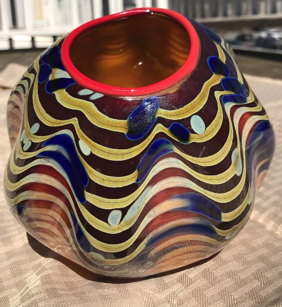 Cinnamon Macchia Unique Glass Sculpture Sculpture - Dale Chihuly