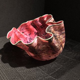 Alizarin Crimson Macchia With Viridian Lip Wrap Glass Sculpture 1983 28 in Sculpture - Dale Chihuly Alizarin Crimson Macchia With Viridian Lip Wrap Glass Sculpture 1983 28 in Sculpture - Dale Chihuly