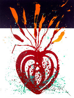 Red Flaming Heart Ikebana 2000 Limited Edition Print - Dale Chihuly Red Flaming Heart Ikebana 2000 Limited Edition Print - Dale Chihuly