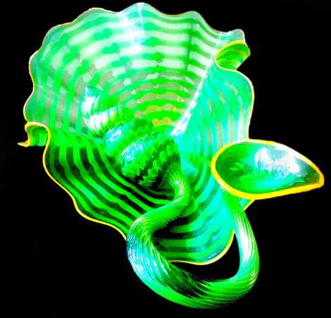 Celtic Emerald Persian Pair (Studio Edition Glass) 2007 Unique Sculpture - Dale Chihuly