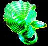 Celtic Emerald Persian Pair (Studio Edition Glass) 2007 Unique Sculpture by Dale Chihuly - 0