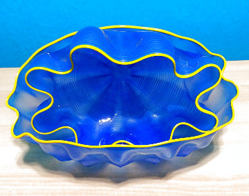 Larkspur Sea Form Pair Glass Sculpture Unique 2000 11 in Sculpture - Dale Chihuly Larkspur Sea Form Pair Glass Sculpture Unique 2000 11 in Sculpture - Dale Chihuly
